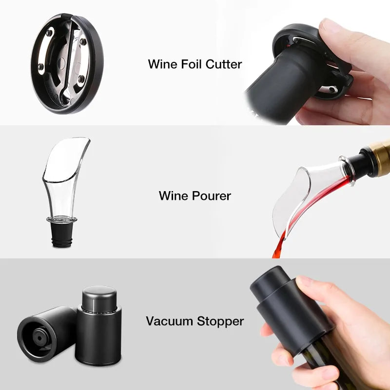 Electric Wine Opener Foil Cutter Jar Opener Kitchen Gadget